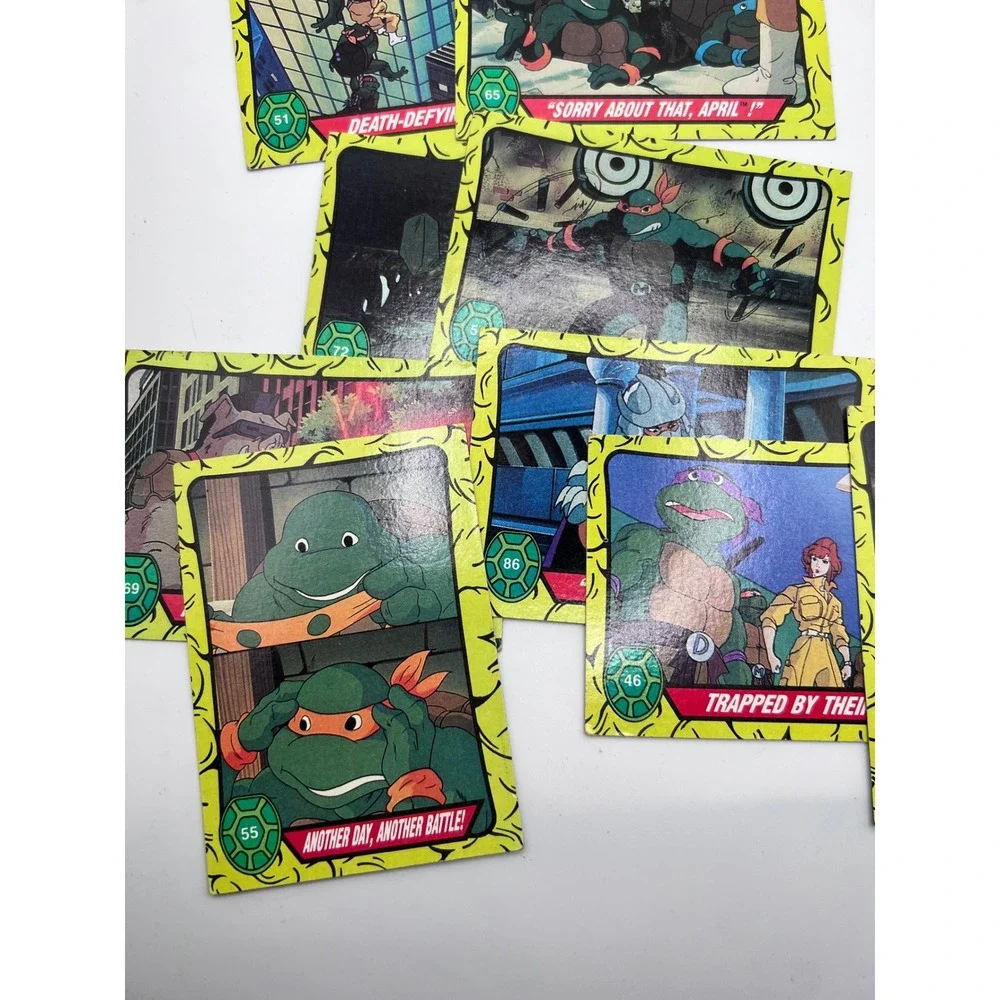 1989 Topps Teenage Mutant Ninja Turtles Trading Cards Lot of 11 Splinter Sticker